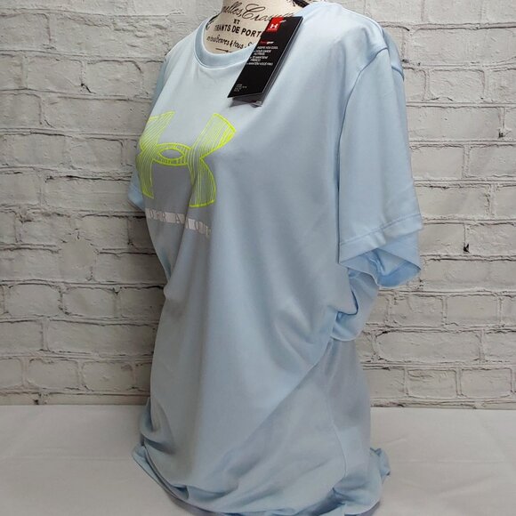 UNDER ARMOUR 'HEATGEAR' LOOSE FIT REFLECTIVE BACK GRAPHIC TEE - Picture 4 of 16